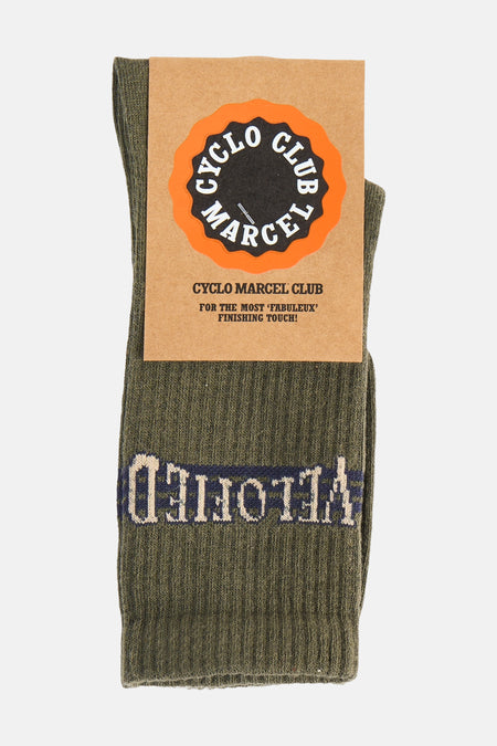Chaussettes vert - Cyclo Club Marcel