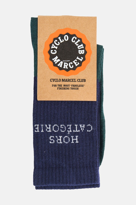 Chaussettes bleu - Cyclo Club Marcel