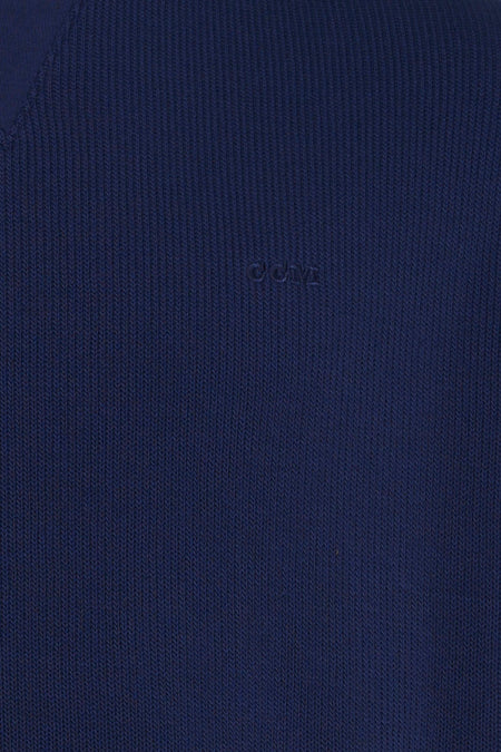 Sweat col O - bleu
