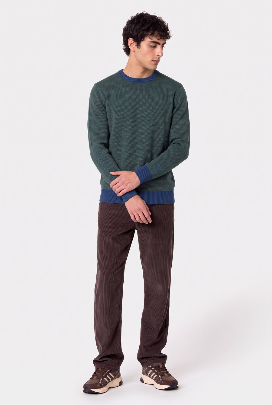 Sweater O-hals - blauw - Cyclo Club Marcel
