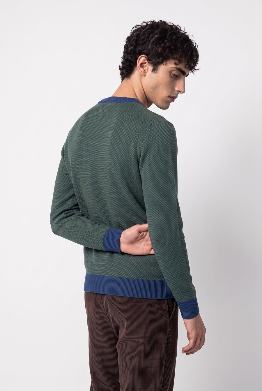 Sweater O-hals - blauw - Cyclo Club Marcel