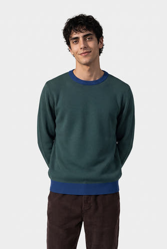 Sweater O-hals - blauw - Cyclo Club Marcel