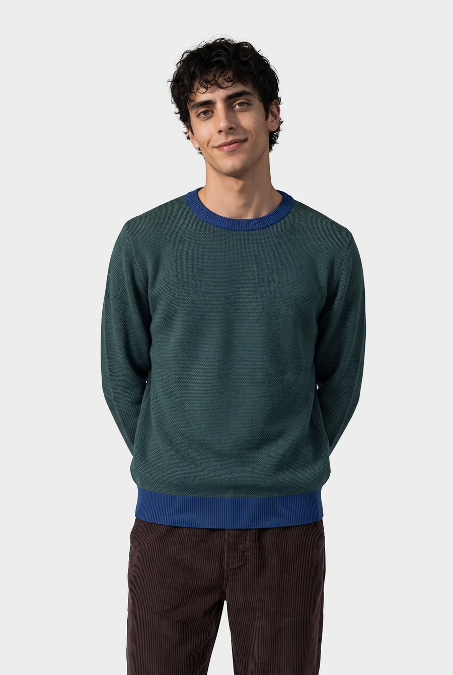 Sweater O-hals - blauw - Cyclo Club Marcel