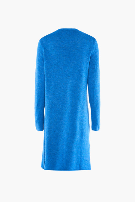 Blauw gilet van COPINES D'ANVERS, met lange mouwen en een fijne gebreide textuur.
