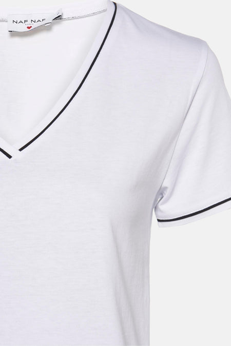 Top uni manche courte Blanc - NAF NAF
