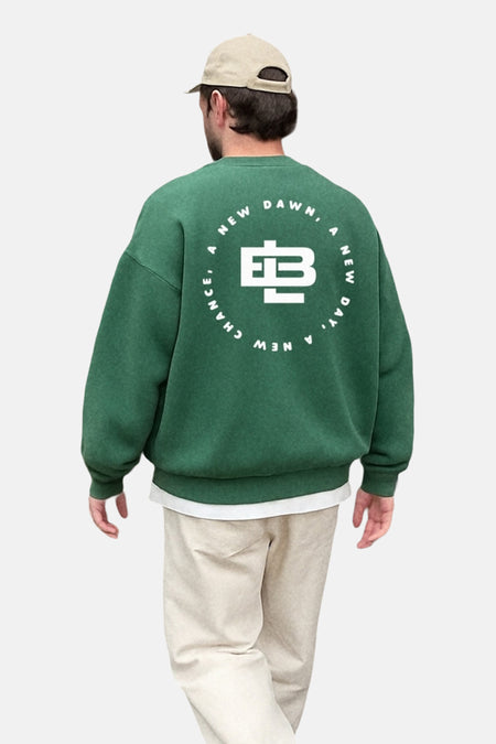 Sweat col O vert - BASELAB