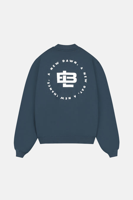 Sweat col O bleu - BASELAB
