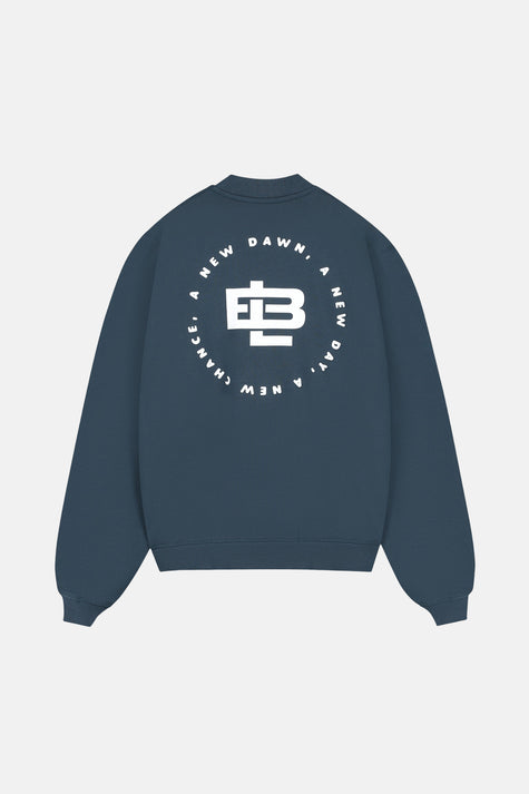Sweat col O bleu - BASELAB
