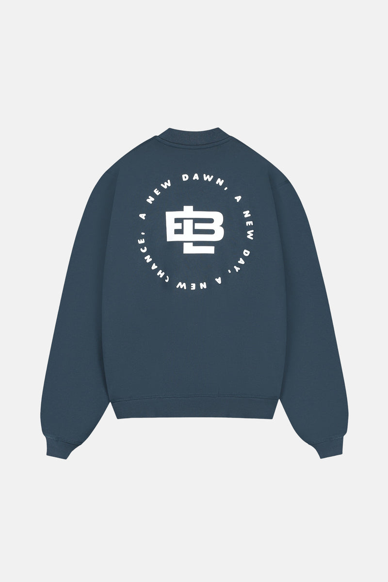 Sweat col O bleu - BASELAB
