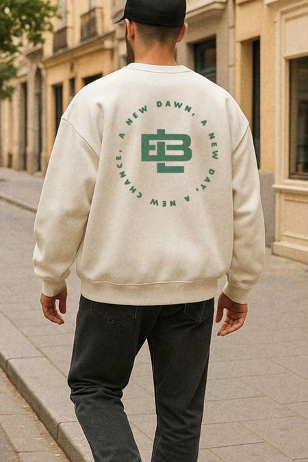 Sweat col O blanc - BASELAB