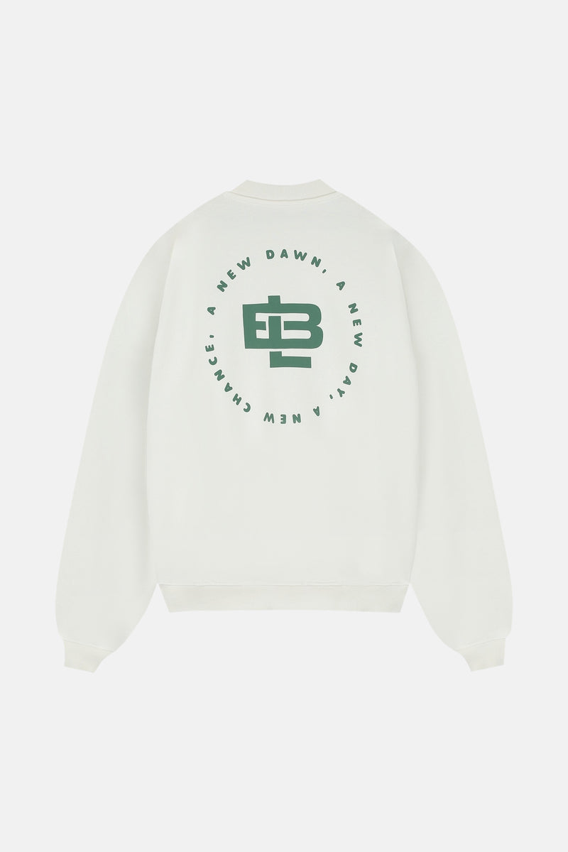 Sweat col O blanc - BASELAB