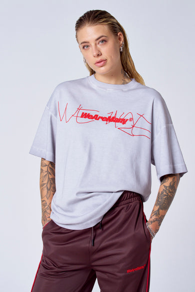 T-shirt met korte mouwen - grijs