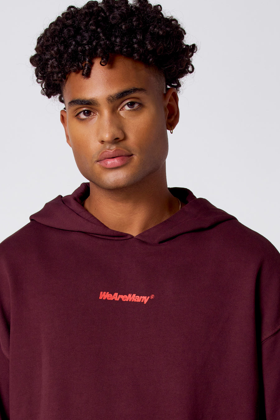 SWEATSHIRT MET KAP - Bordeaux - COELY