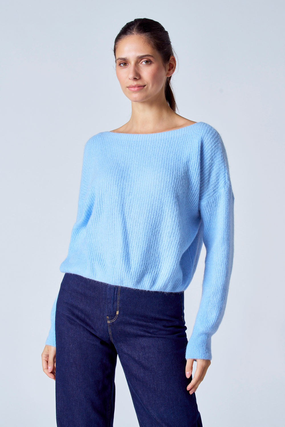 Trui met ronde hals Blauw - Clouds of Fashion