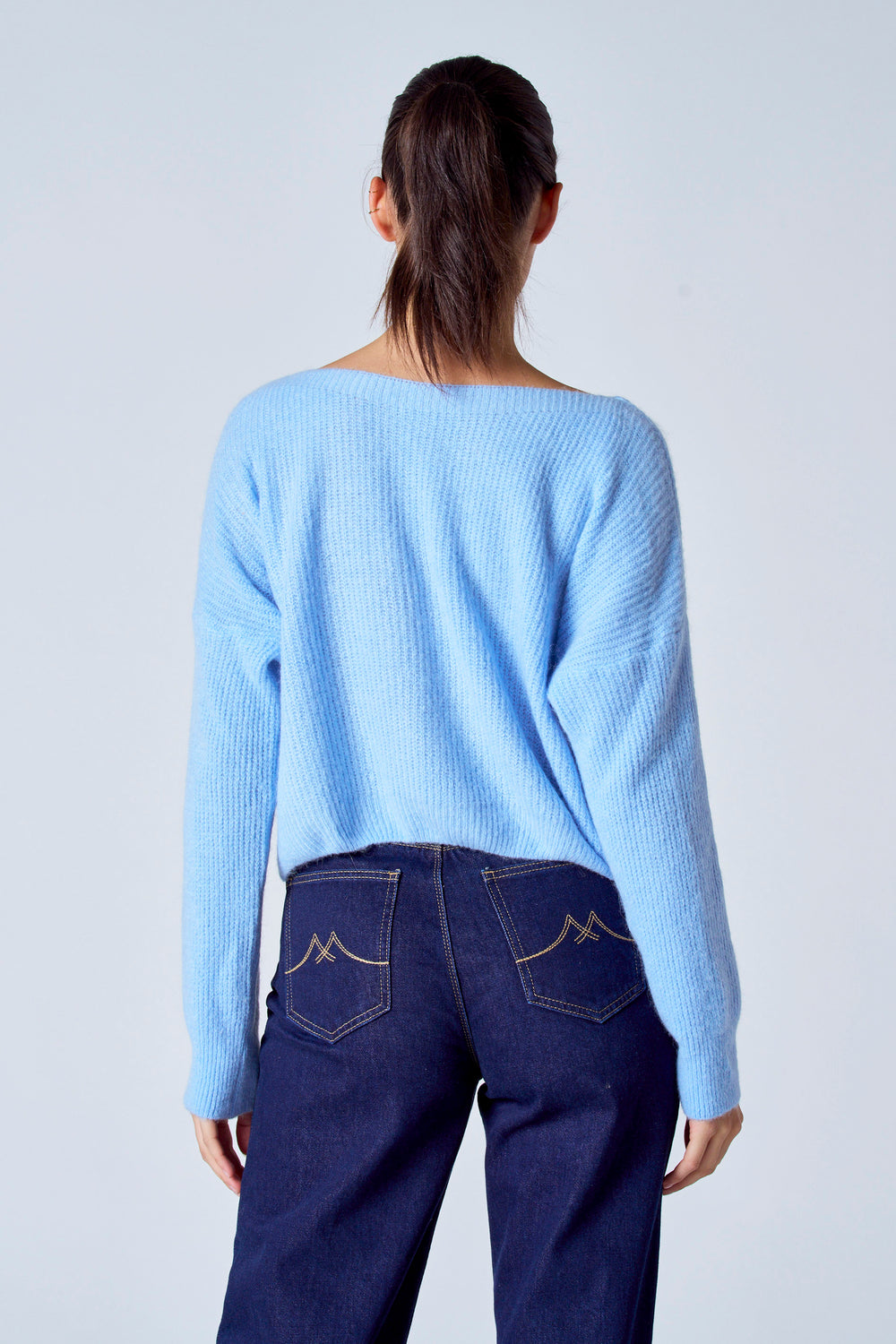 Trui met ronde hals Blauw - Clouds of Fashion