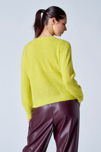 Pull met ronde hals - groen
