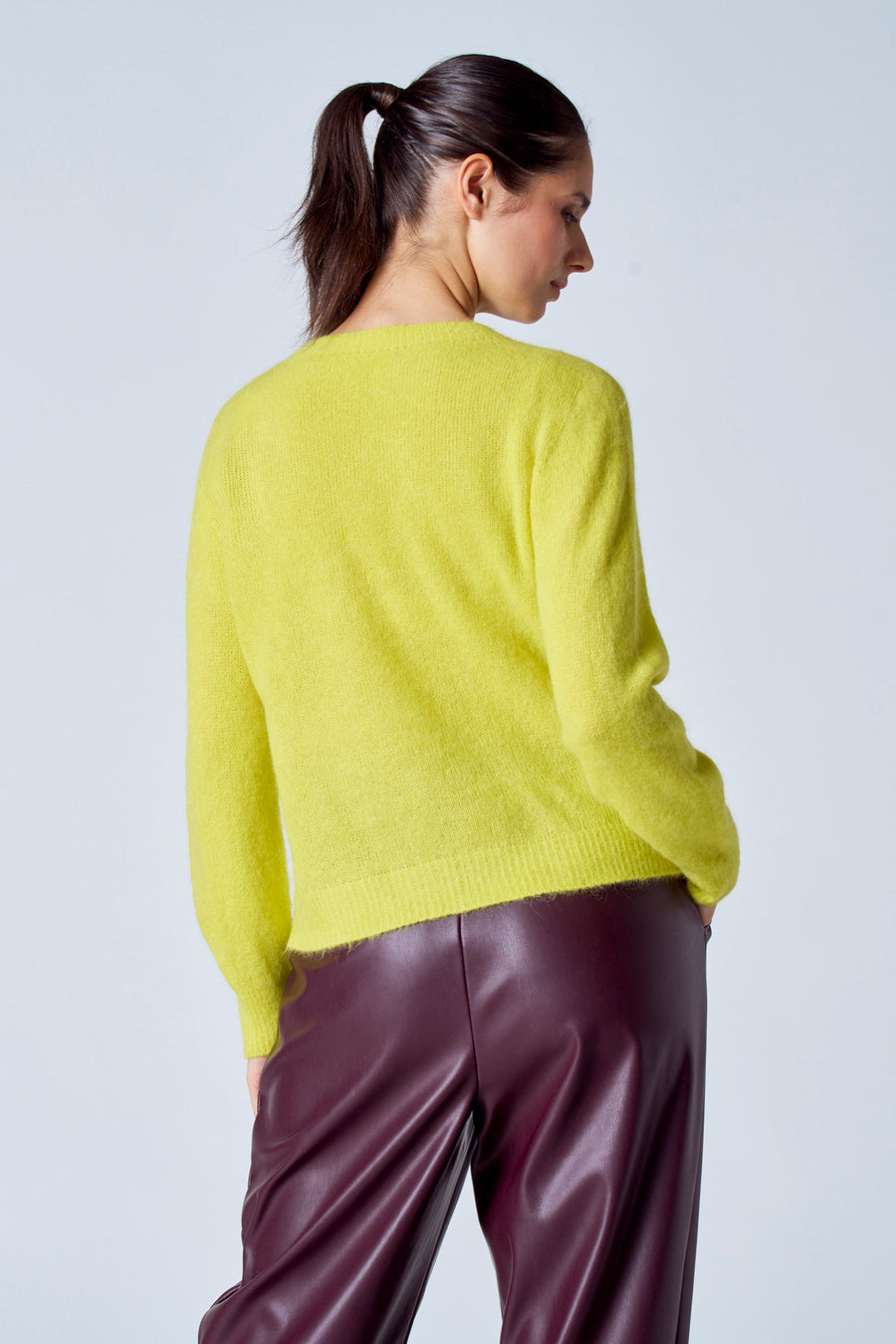 Pull met ronde hals - groen