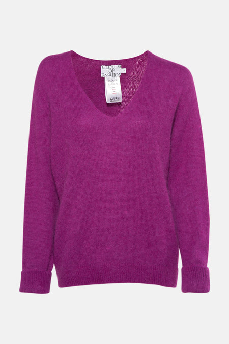 Pull col V Mauve - Clouds of Fashion