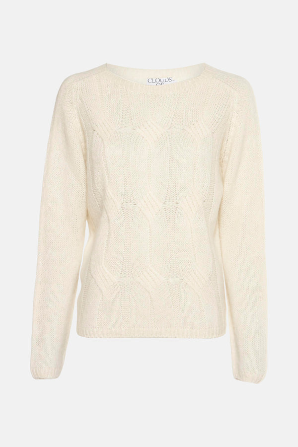 Pull col O Écru - Clouds of Fashion