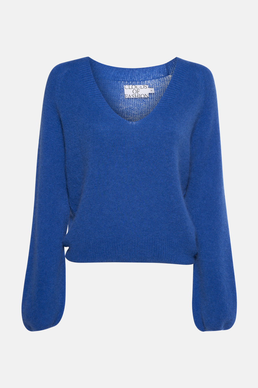 Pull à col en V - bleu - Clouds of Fashion