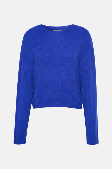 Pull met ronde hals - blauw