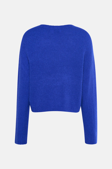 Pull met ronde hals - blauw