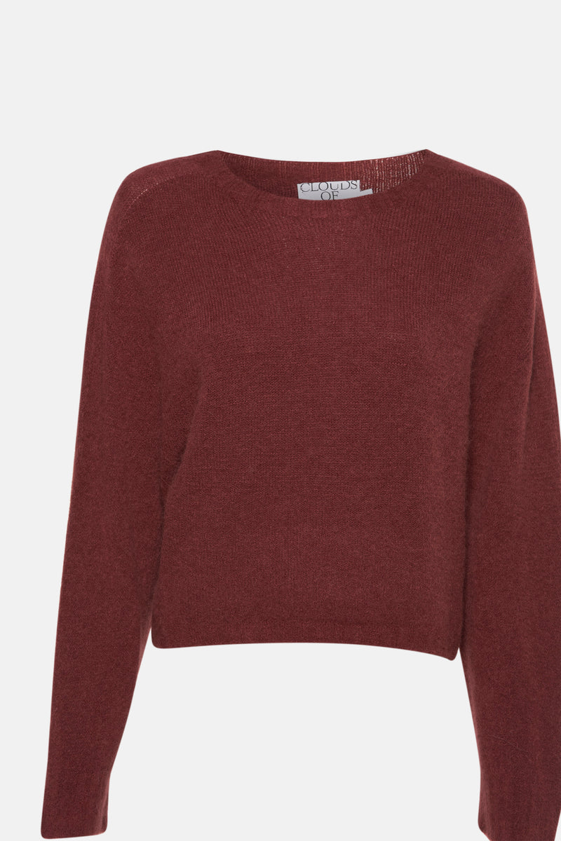 Pull met ronde hals - Bordeaux