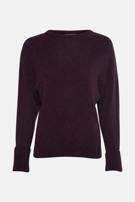 Pull met ronde hals - bruin