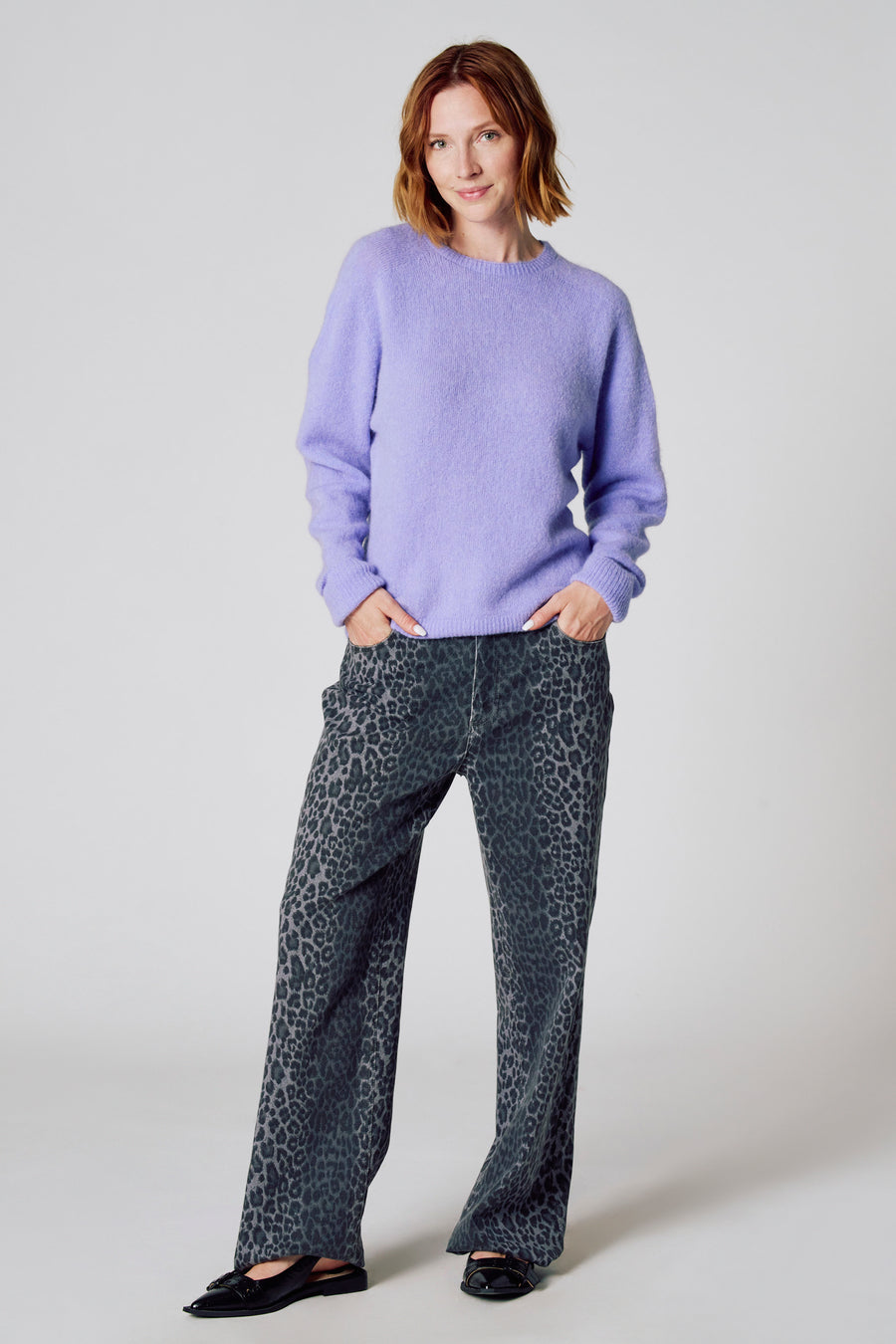 Pull à col rond - violet - Clouds of Fashion - 2