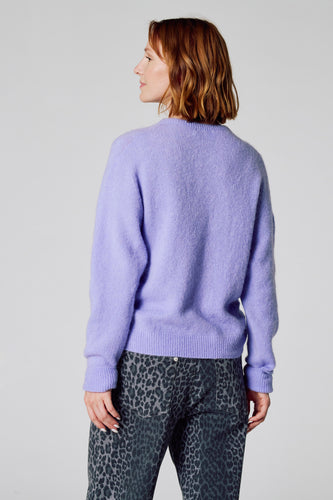 Pull à col rond - violet - Clouds of Fashion - 4