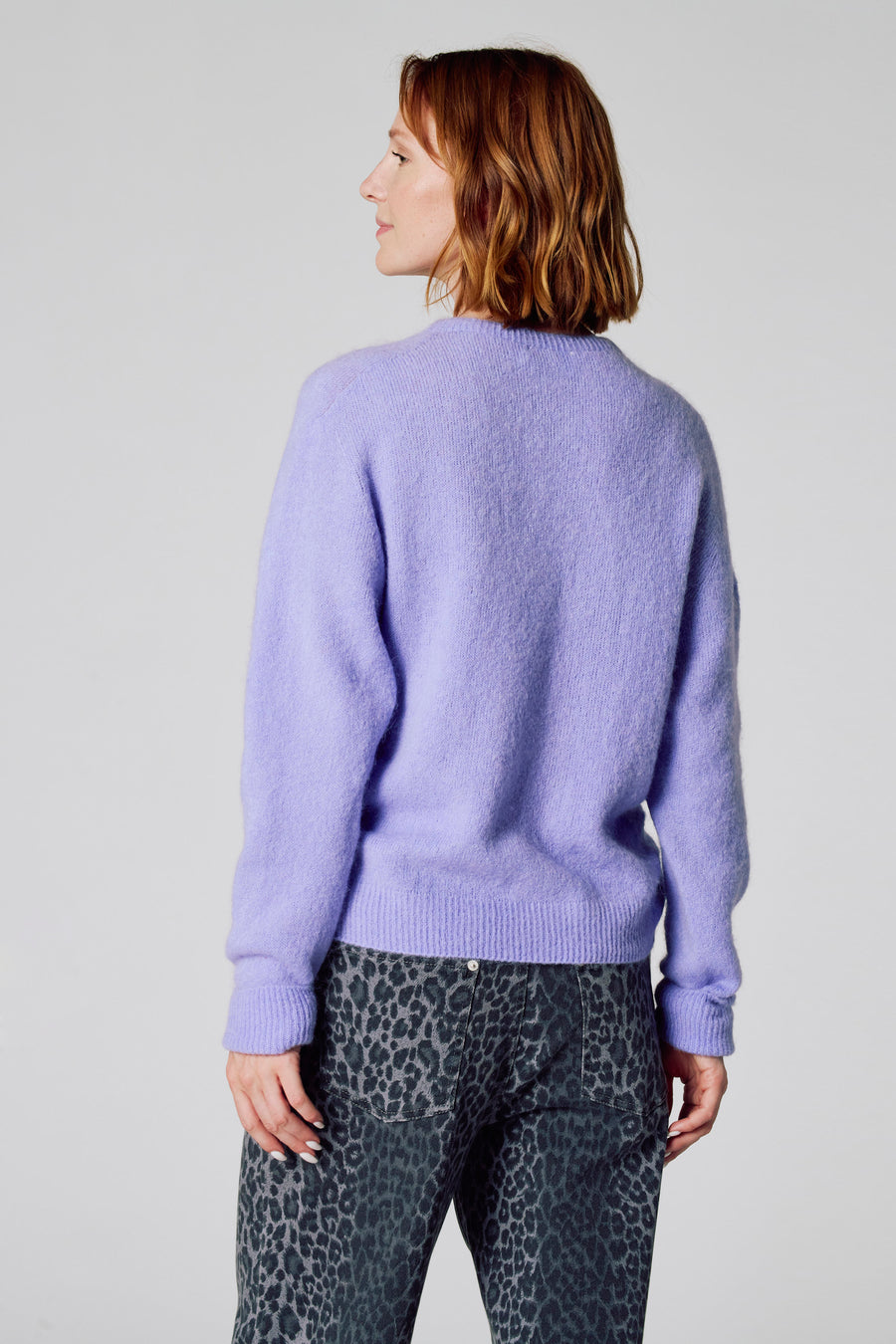 Pull à col rond - violet - Clouds of Fashion - 3