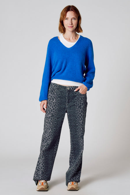 Pull col V Bleu - Clouds of Fashion
