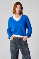 Pull col V Bleu - Clouds of Fashion
