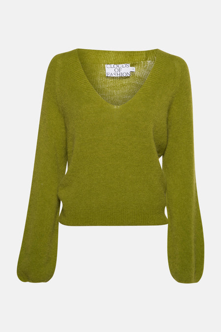 Pull col V Vert - Clouds of Fashion