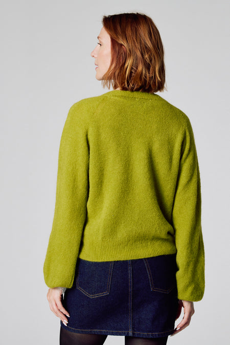 Pull col V Vert - Clouds of Fashion