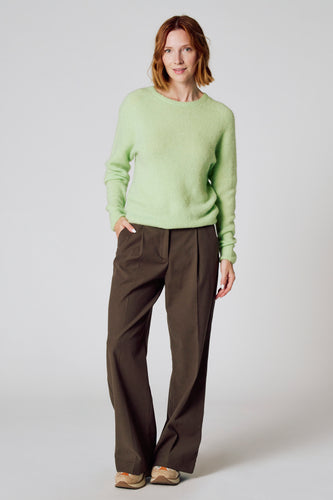 Pull met ronde hals - groen