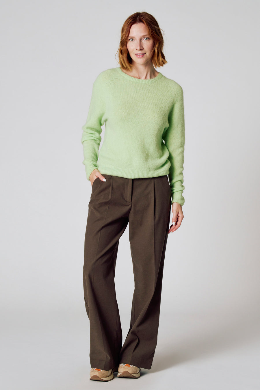 Pull met ronde hals - groen - Clouds of Fashion