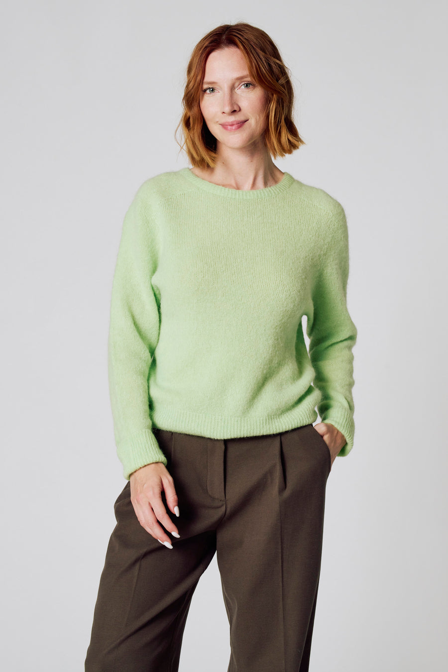 Pull met ronde hals - groen - Clouds of Fashion