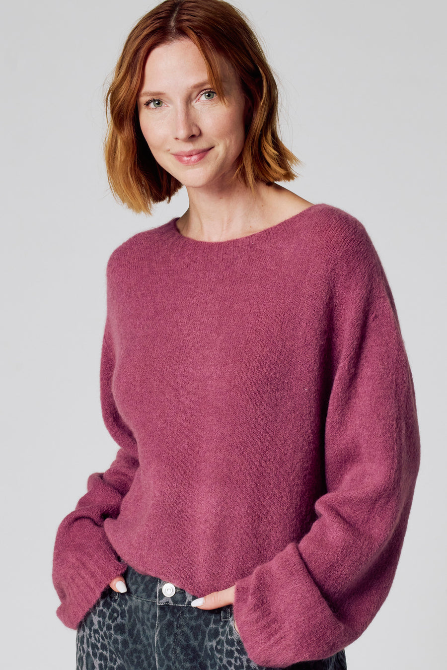 Pull à col rond - Rose - Clouds of Fashion - 4