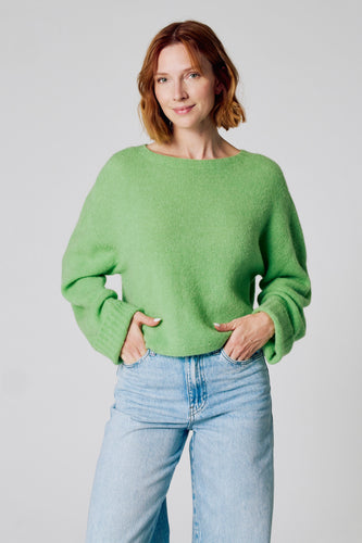 Pull à col rond - vert - Clouds of Fashion