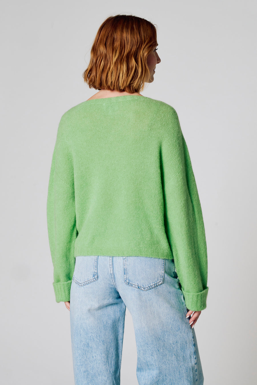 Pull à col rond - vert - Clouds of Fashion