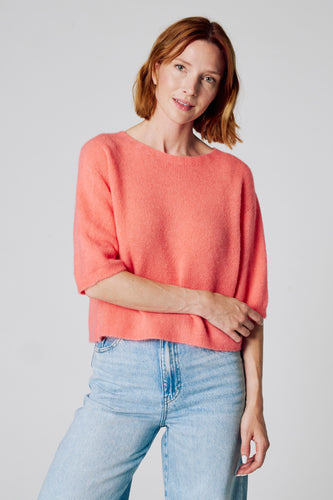 Pull met ronde hals - roze - Clouds of Fashion