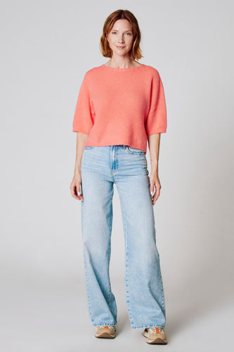 Pull met ronde hals - roze - Clouds of Fashion