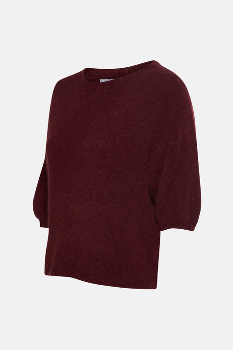 Pull met ronde hals - bordeaux