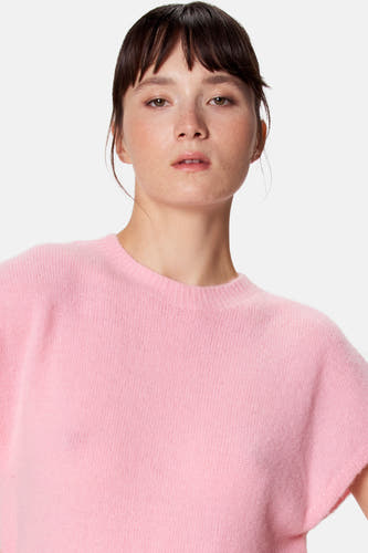 Giletkorte zonder mouw - roze