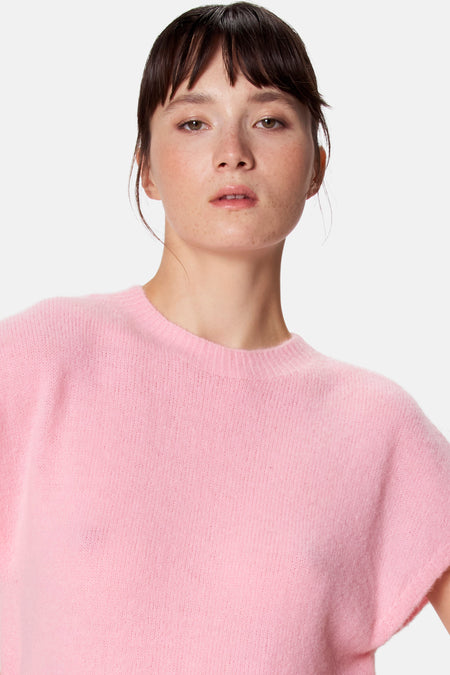 Giletkorte zonder mouw - roze