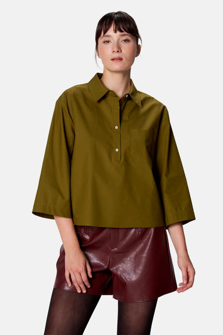 Blouse met 3/4 mouw - groen