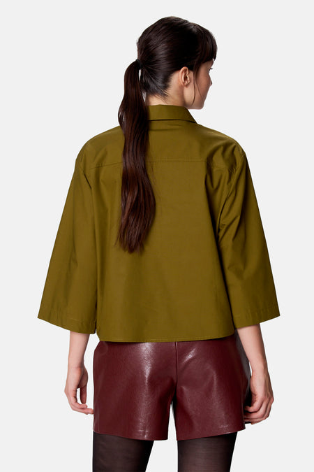 Blouse met 3/4 mouw - groen
