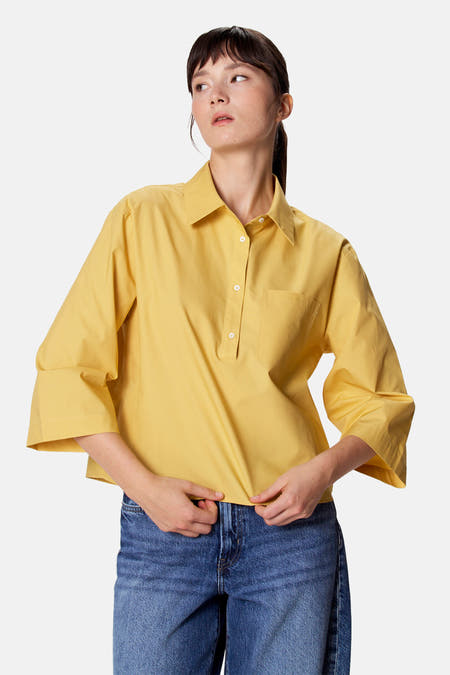 Blouse met 3/4 mouw - geel