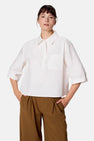 Blouse met 3/4 mouw - wit